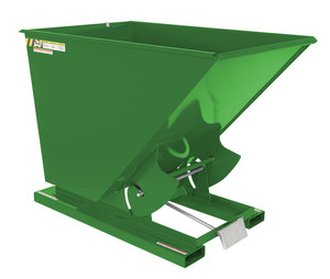 Vestil Steel Heavy Duty Self Dumping Hopper - 1-1/2 Cubic Yard 6000 lb - Green