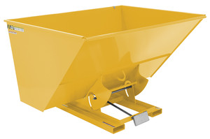 Vestil Steel Light Duty Self Dumping Hopper - 3 Cubic Yard 2000 lb - Yellow