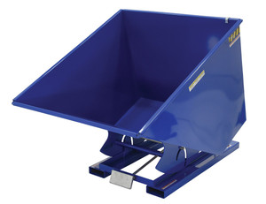 Vestil Steel Medium Duty Self Dumping Hopper - 2 Cubic Yard 4000 lb - Blue