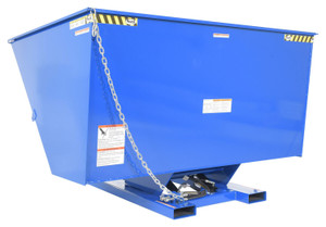 Vestil Steel Heavy Duty Hydraulic Dumping Hopper - 3 Cubic Yard 6,000 lb - Blue