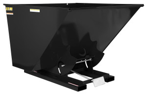 Vestil Steel Medium Duty Self Dumping Hopper - 2-1/2 Cubic Yard 4000 lb - Semi Gloss Black