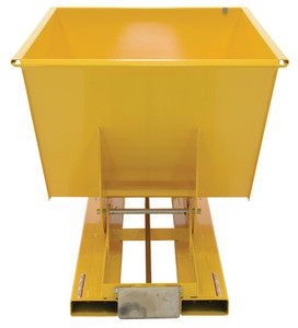 Vestil Steel Medium Duty Self Dumping Hopper - 1 Cubic Yard 4000 lb - Yellow