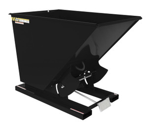 Vestil Steel Medium Duty Self Dumping Hopper - 1-1/2 Cubic Yard 4000 lb - Semi Gloss Black