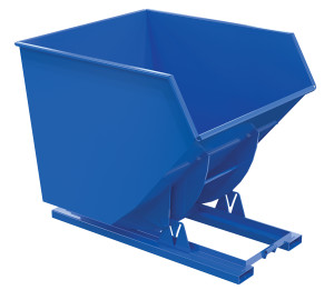 Vestil Steel Heavy Duty No Bump and Dump Hopper - 3-1/2 Cubic Yard 6000 lb - Blue
