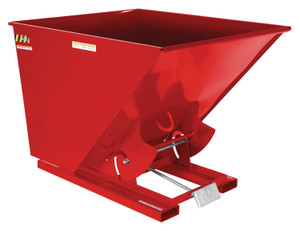 Vestil Steel Medium Duty Self Dumping Hopper - 2 Cubic Yard 4000 lb - Soda Red