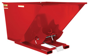 Vestil Steel Heavy Duty Self Dumping Hopper - 2-1/2 Cubic Yard 6000 lb - Red