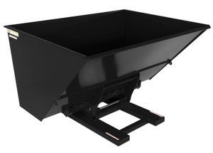 Vestil Steel Heavy Duty Hydraulic Dumping Hopper - 3 Cubic Yard 6,000 lb - Black