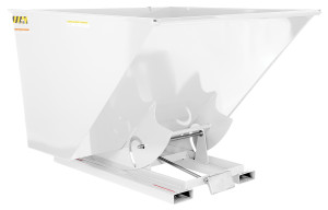 Vestil Steel Heavy Duty Self Dumping Hopper - 2-1/2 Cubic Yard 6000 lb - White