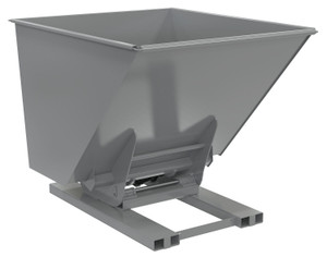 Vestil Steel Heavy Duty Hydraulic Dumping Hopper - 2 Cubic Yard 6,000 lb - Gray Semi Gloss