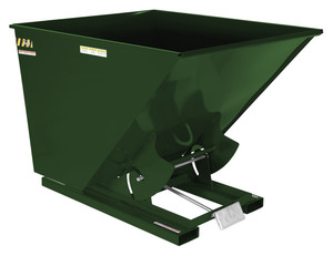 Vestil Steel Medium Duty Self Dumping Hopper - 2 Cubic Yard 4000 lb - Hunter Green