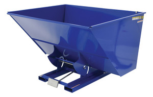 Vestil Steel Medium Duty Self Dumping Hopper - 3 Cubic Yard 4000 lb - Blue