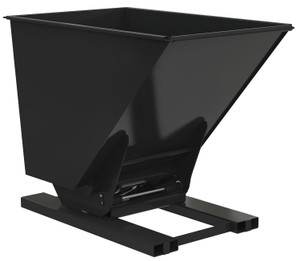 Vestil Steel Heavy Duty Hydraulic Dumping Hopper - 1-1/2 Cubic Yard 6,000 lb - Black