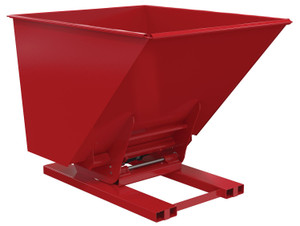 Vestil Steel Heavy Duty Hydraulic Dumping Hopper - 2 Cubic Yard 6,000 lb - Red