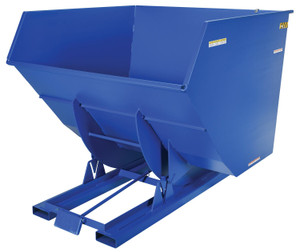 Vestil Steel Heavy Duty Self Dumping Hopper - 4 Cubic Yard 6000 lb - Blue