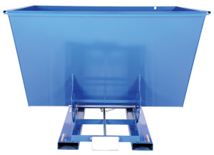 Vestil Steel Light Duty Self Dumping Hopper - 2-1/2 Cubic Yard 2000 lb - Blue