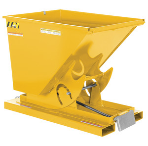 Vestil Steel Heavy Duty Self Dumping Hopper - 1/2 Cubic Yard 6000 lb - Yellow