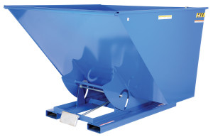 Vestil Steel Heavy Duty Self Dumping Hopper - 2-1/2 Cubic Yard 6000 lb - Blue