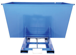 Vestil Steel Heavy Duty Self Dumping Hopper - 2-1/2 Cubic Yard 6000 lb - Blue
