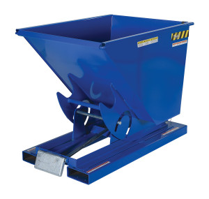 Vestil Steel Light Duty Self Dumping Hopper - 1/2 Cubic Yard 2000 lb - Blue