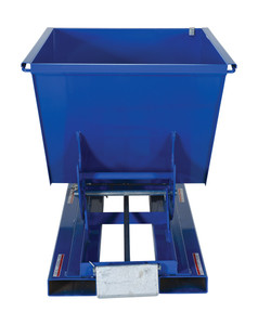 Vestil Steel Light Duty Self Dumping Hopper - 1/2 Cubic Yard 2000 lb - Blue