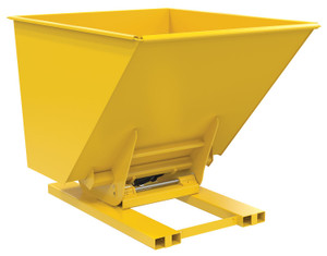 Vestil Steel Heavy Duty Hydraulic Dumping Hopper - 2 Cubic Yard 6,000 lb - Yellow