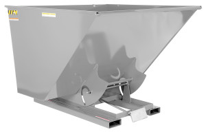Vestil Steel Light Duty Self Dumping Hopper - 2-1/2 Cubic Yard 2000 lb - Silver Lining