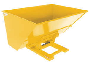 Vestil Steel Heavy Duty Hydraulic Dumping Hopper - 3 Cubic Yard 6,000 lb - Yellow
