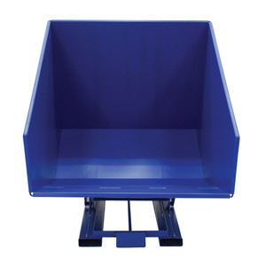Vestil Steel Heavy Duty Self Dumping Hopper - 3-1/2 Cubic Yard 6000 lb - Blue