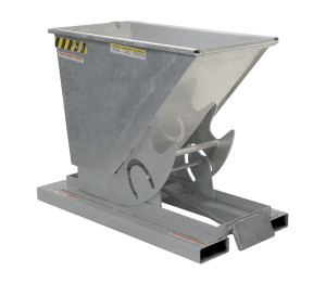 Vestil Steel Heavy Duty Self Dumping Hopper - 1/3 Cubic Yard 6000 lb - Galvanized
