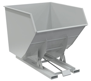 Vestil Steel Heavy Duty Self Dumping Hopper - 3-1/2 Cubic Yard 6000 lb - Machine Gray