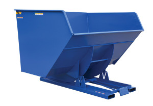 Vestil Steel Heavy Duty Self Dumping Hopper - 5 Cubic Yard 6000 lb - Blue