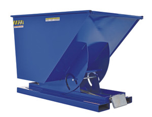 Vestil Steel Light Duty Self Dumping Hopper - 1 Cubic Yard 2000 lb - Blue