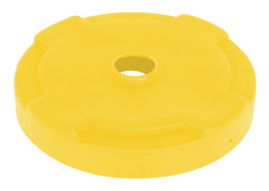 Vestil Low-Density Polyethylene Universal - 55 Gallon Drum Recycling Lid - Yellow