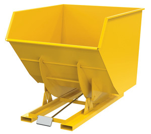 Vestil Steel Heavy Duty Self Dumping Hopper - 3-1/2 Cubic Yard 6000 lb - Yellow