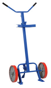 Vestil Steel Barrel/Drum Truck with Poly On Steel Wheels - 20-1/4 In. x 29 In. x 60 In. 800 lb - Blue