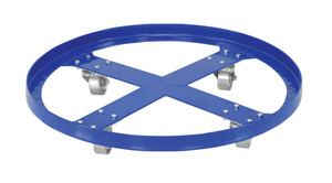 Vestil Steel Over Pack Drum Dolly - 32 In. x 32 In. x 5-5/8 In. 1200 lb - Blue