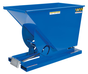 Vestil Steel Medium Duty Self Dumping Hopper - 3/4 Cubic Yard 4000 lb - Blue