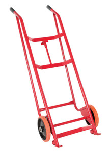 Vestil Steel Barrel/Drum Truck with Polyurethane Wheels - 800 lb - Red