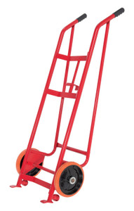 Vestil Steel Barrel/Drum Truck with Polyurethane Wheels - 800 lb - Red