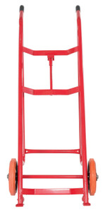 Vestil Steel Barrel/Drum Truck with Polyurethane Wheels - 800 lb - Red