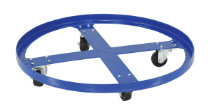 Vestil Steel Over Pack Drum Dolly - 32 In. x 32 In. x 5-7/8 In. 900 lb - Blue