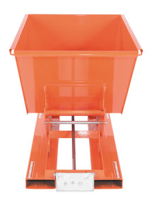 Vestil Steel Heavy Duty Self Dumping Hopper - 1/2 Cubic Yard 6000 lb - Orange