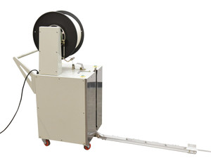 Vestil Steel Semi Automatic Pallet Probe Strapping Machine - 23 In. x 31-1/2 In. x 55 In. 175 lb Maximum Tension - White