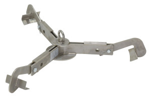 Vestil Stainless Steel Drum Lifter - 24-1/4 In. x 24-1/4 In. x 6 In. 1000 lb - Silver