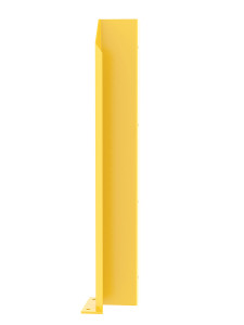 Vestil Steel Overhead Door Track Protector - 48-1/16 In. Left - Yellow