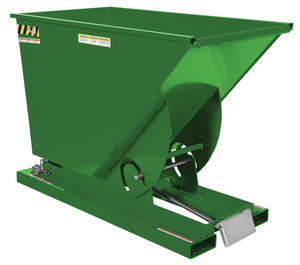 Vestil Steel Medium Duty Self Dumping Hopper - 3/4 Cubic Yard 4000 lb - Green