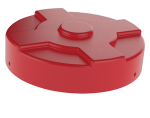 Vestil Low Density Polyethylene Drum Cover Closed - 55 Gallon - Red