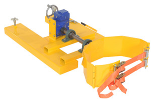 Vestil Steel Right Angle Drum Rotator Fits - 55 Gallon Steel, Plastic, or Fiber Drums 1,200 lb - Yellow