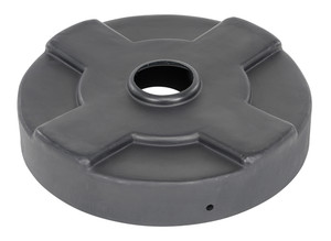 Vestil Low-Density Polyethylene Drum Recycling Lid - 30 Gallon - Black