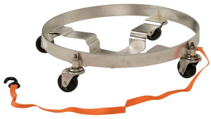 Vestil Stainless Steel Multipurpose Drum Dolly - 26 In. x 226 In. x 6-1/2 In. 900 lb - Silver